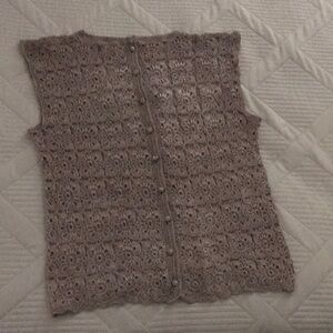 Crochet Button-Up Vest